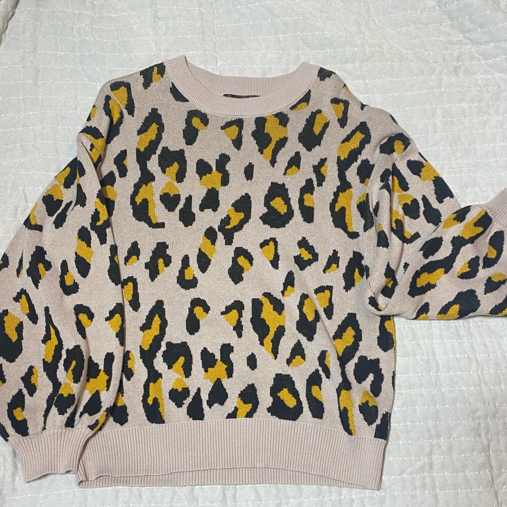 Merokeety Woman’s Leopard Print Sweater